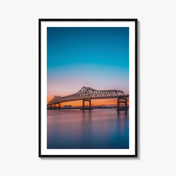 Baton Rouge Fine Art Photo Print, Louisiana, Mississippi River Bridge, USA Wall Decor Poster
