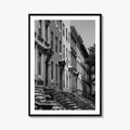 Bedford-Stuyvesant Black and White Fine Art Photo Print, Brooklyn NYC Brownstone Staircases, New York