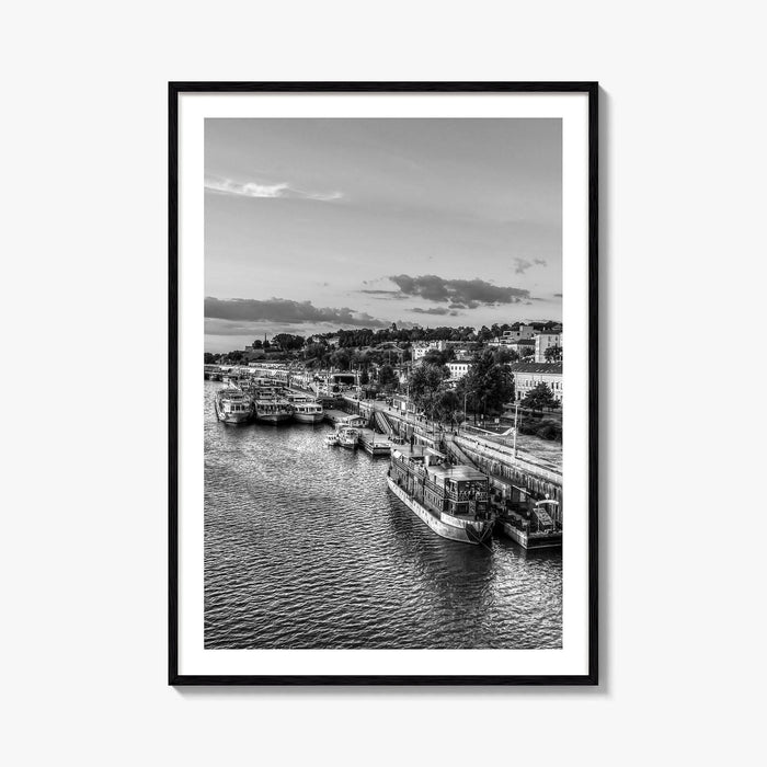 Belgrade Black and White Fine Art Photo Print, Serbia Photo Poster, Beograd Ship