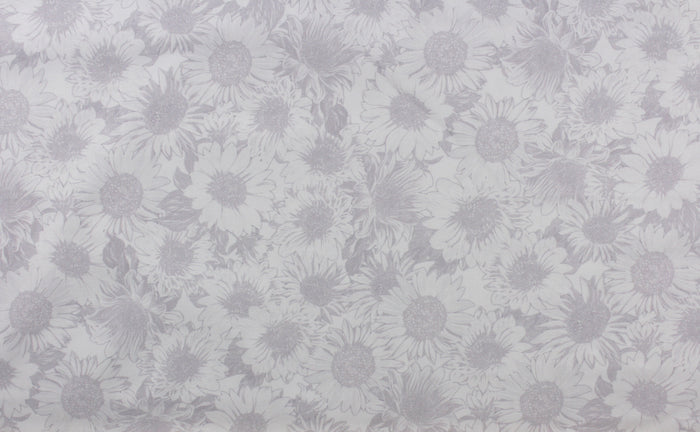 Benartex 108" Wide Quilt Back Sunflower Whispers Fabrics in White