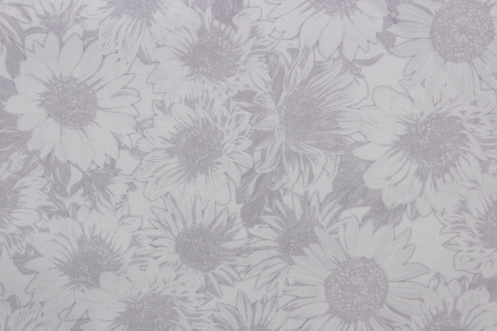 Benartex 108" Wide Quilt Back Sunflower Whispers Fabrics in White
