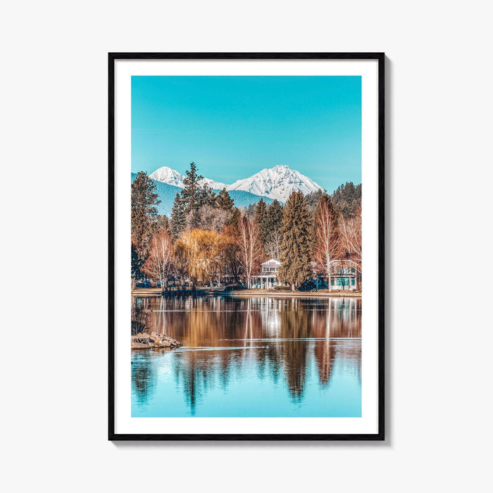 Bend Fine Art Photo Print, Mirror Pond Deschutes River, Oregon USA Wall Decor Poster