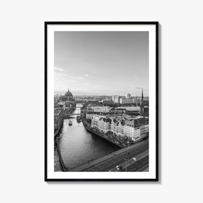 Berlin Skyline Black and White Fine Art Photo Print, Poster, Germany, Berliner Dom, Fernsehturm