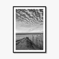 Bethany Beach Black and White Fine Art Photo Print, Delaware Coastal Atlantic Ocean Poster