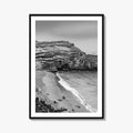 Green Sand Beach Black and White Fine Art Photo Print, Big Island Hawaii Poster