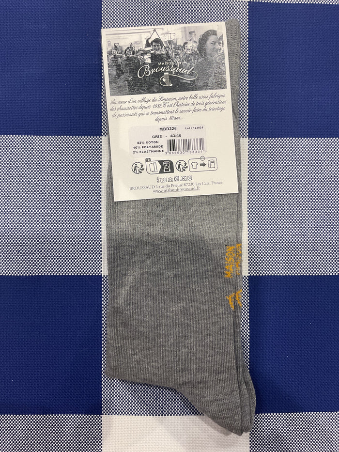 Big Pineapple grey socks by Maison Broussaud