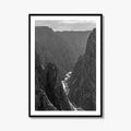 Black Canyon of the Gunnison Black and White Fine Art Photo Print, Colorado Poster