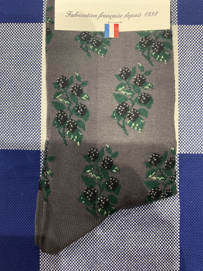 Blackberry grey socks by Maison Broussaud