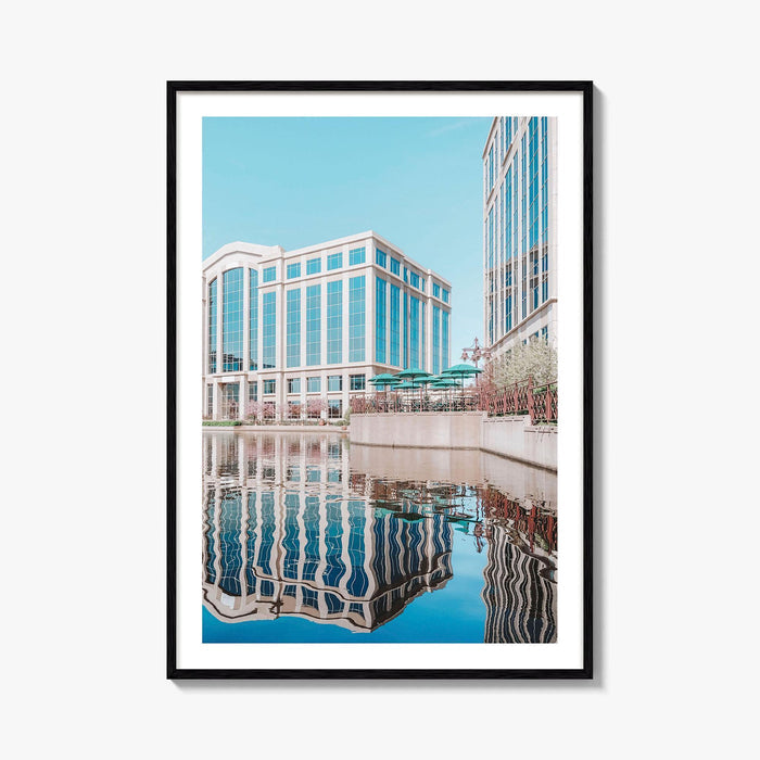 Bloomington Fine Art Photo Print, Minnesota Wall Decor, Office Park Lake Reflection Poster, USA