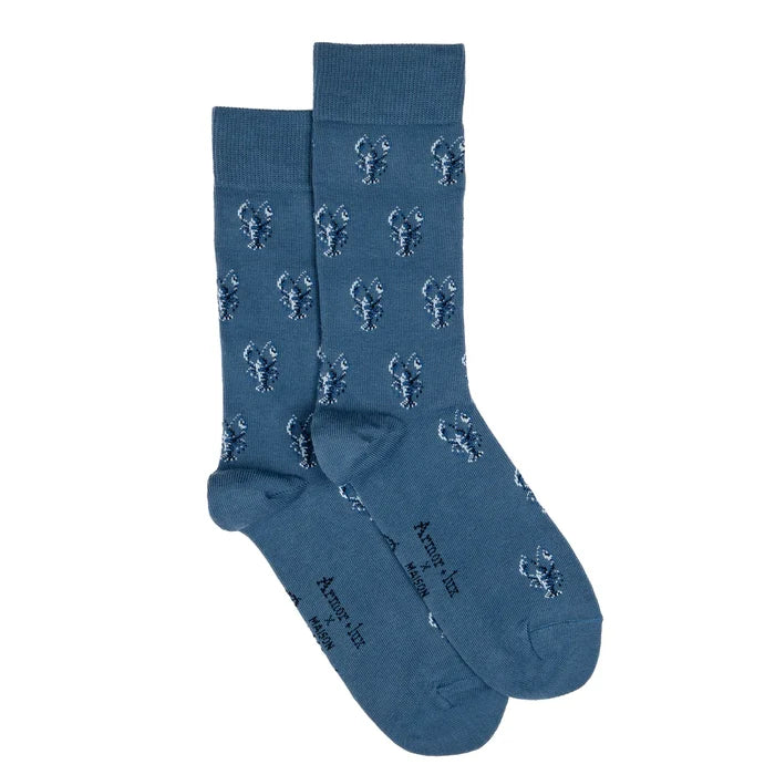 Blue Lobster Socks by Maison Broussaud x Armor-Lux