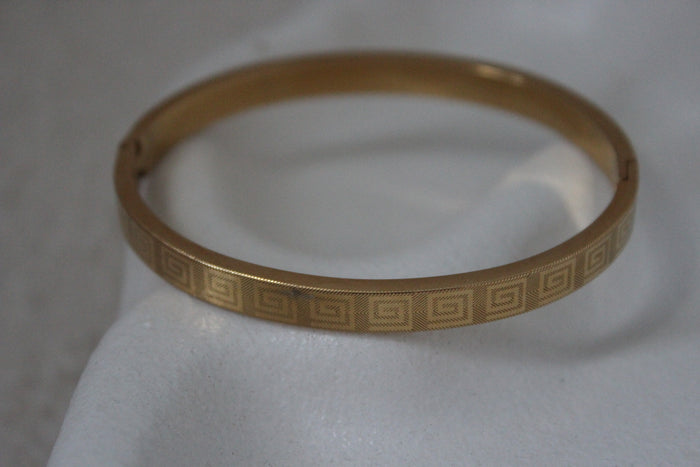 Boho Etched Bangle