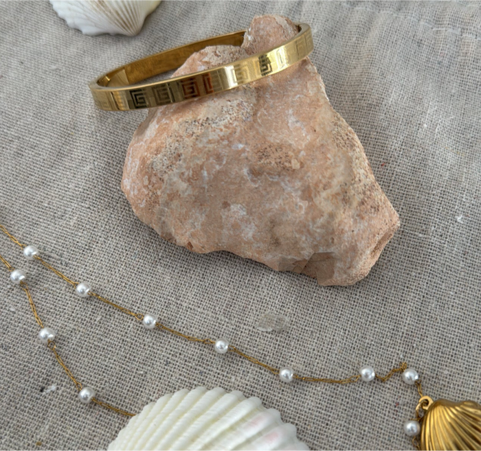 Boho Etched Bangle