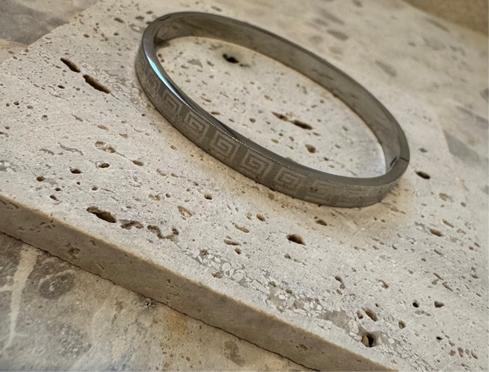 Boho Etched Bangle
