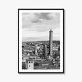 Bologna Black and White Fine Art Photo Print, Asinelli Garisenda Towers, Emilia-Romagna Italy