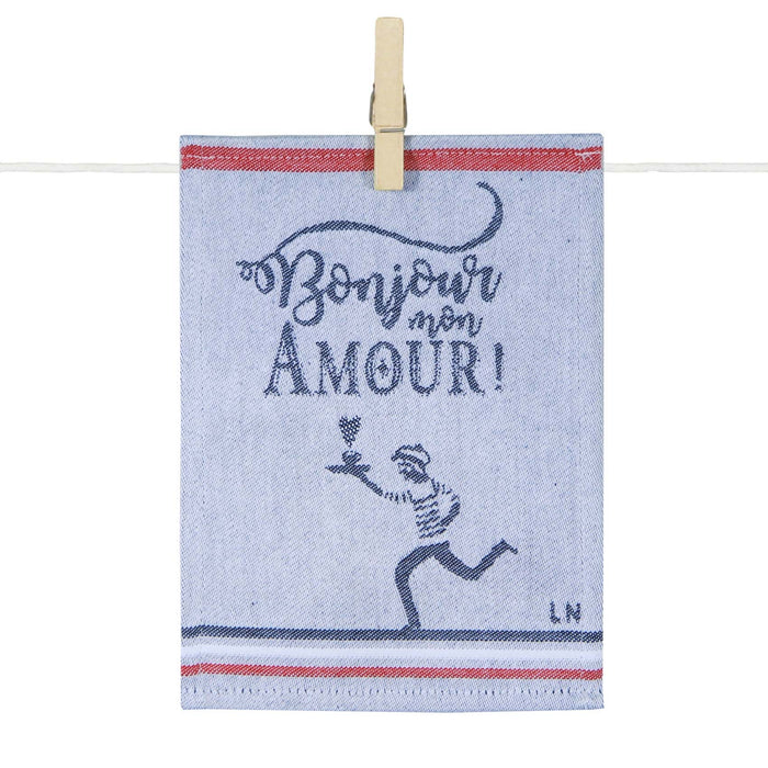 Bonjour Mon Amour Mini Serviette by Tissage Moutet