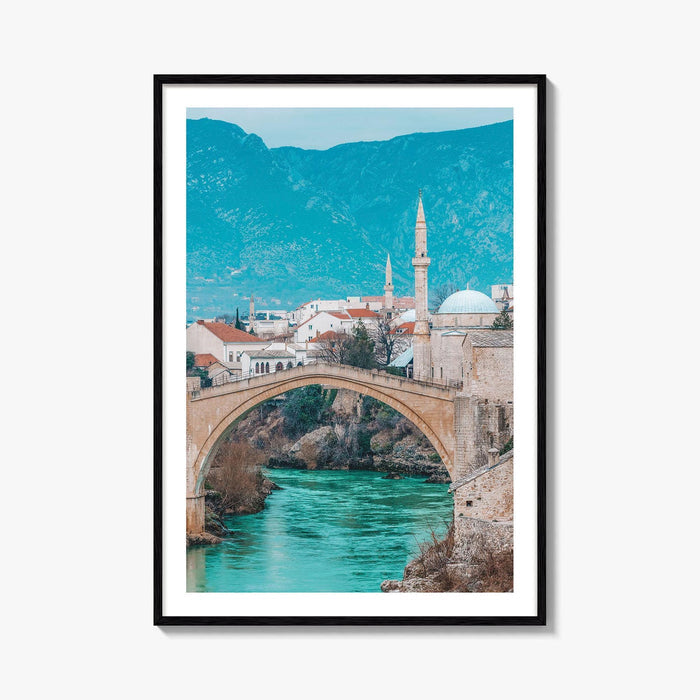 Mostar Fine Art Photo Print, Stari Most Old Bridge, Neretva River, Bosnia Herzegovina