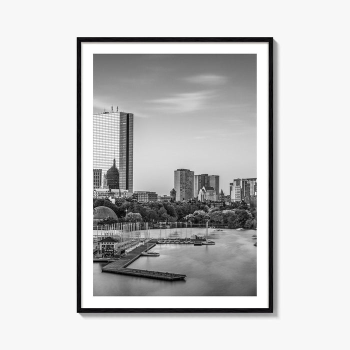 Boston Skyline Black and White Fine Art Photo Print, Massachusetts USA, Wall Decor