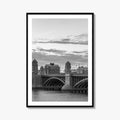 Boston Black and White Fine Art Photo Print, Longfellow Bridge Charles River Cambridge Poster