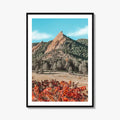 Boulder Fine Art Photo Print, Flatirons Colorado, Rocky Mountains, Autumn Foliage Poster