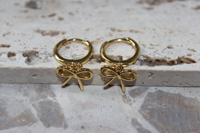 Bow Huggie Hoop Earrings
