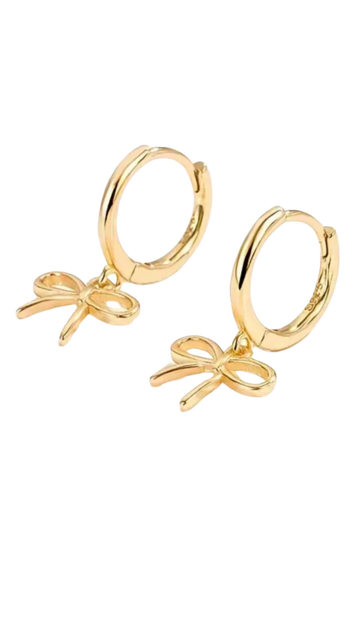 Bow Huggie Hoop Earrings