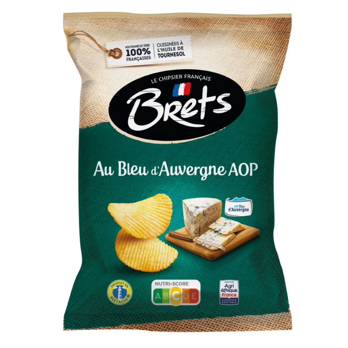 Brets Crinkle Cut Blue Cheese Chips 125g