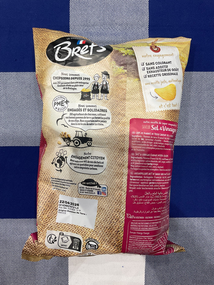 Brets Crinkle Cut Salt & Vinegar Flavour Chips 125g