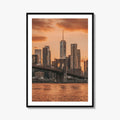 Brooklyn Bridge Skyline Fine Art Photo Print, Manhattan, Dumbo NYC, Wall Poster