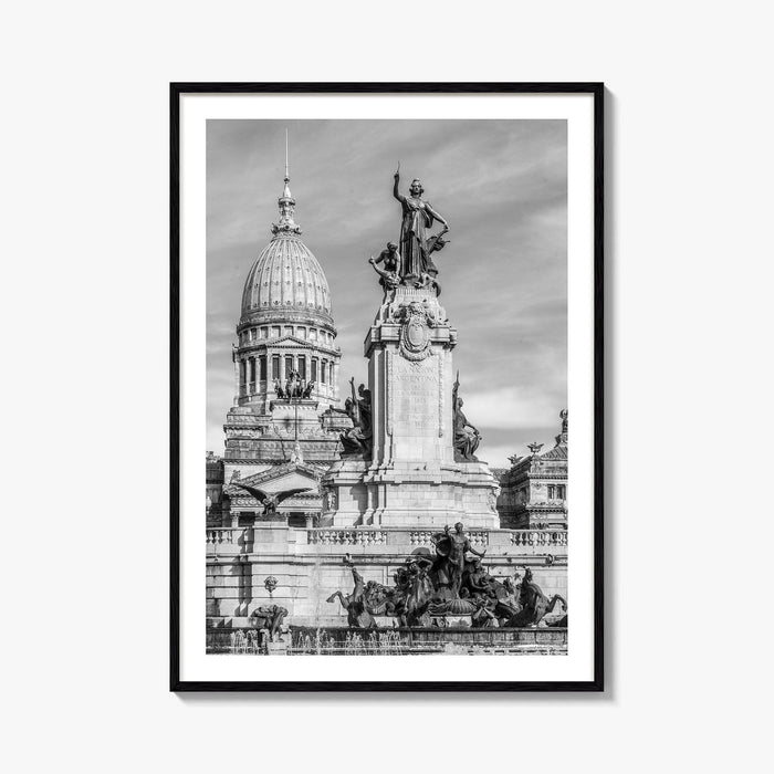 Buenos Aires Black and White Fine Art Photo Print, Argentine Congress, Argentina Poster