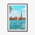 Cairo Fine Art Photo Print, Egypt Wall Decor Poster, Sailboats Pier View