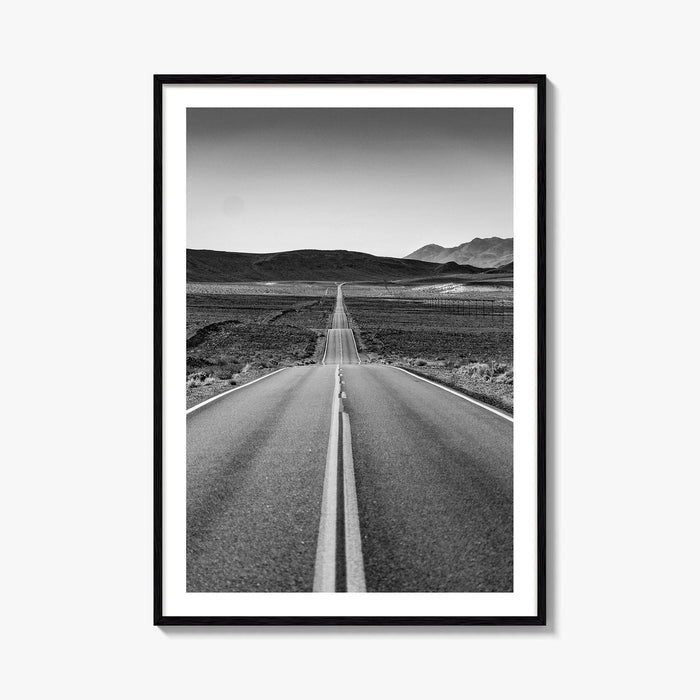 California Black and White Fine Art Photo Print, Route 66, USA Wall Decor Poster