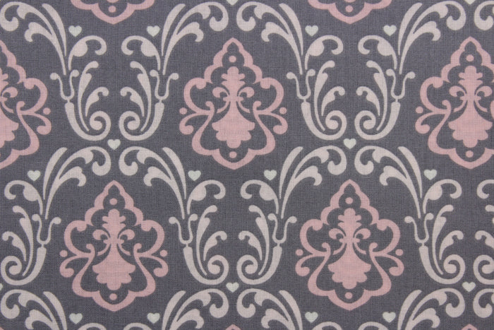 Camelot Fabrics Divine Damask Quilting Fabric in Gray