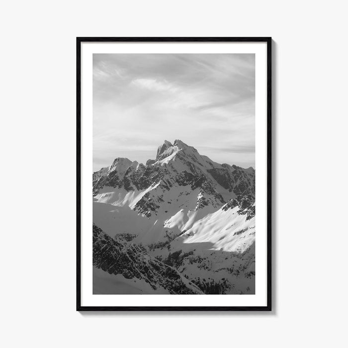 Tantalus Range Black and White Fine Art Photo Print, Squamish Vancouver Canada Poster