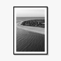 Cape May Point Black and White Fine Art Photo Print, New Jersey, Aerial Poster