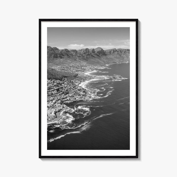 Cape Town Black and White Fine Art Photo Print, Coastal South Africa Poster