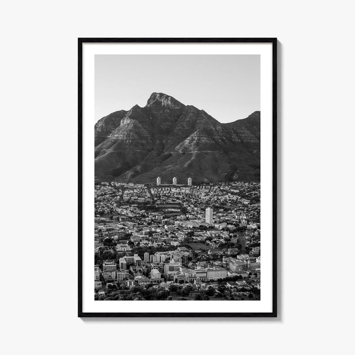 Cape Town Black and White Fine Art Photo Print, Table Mountain South Africa Poster