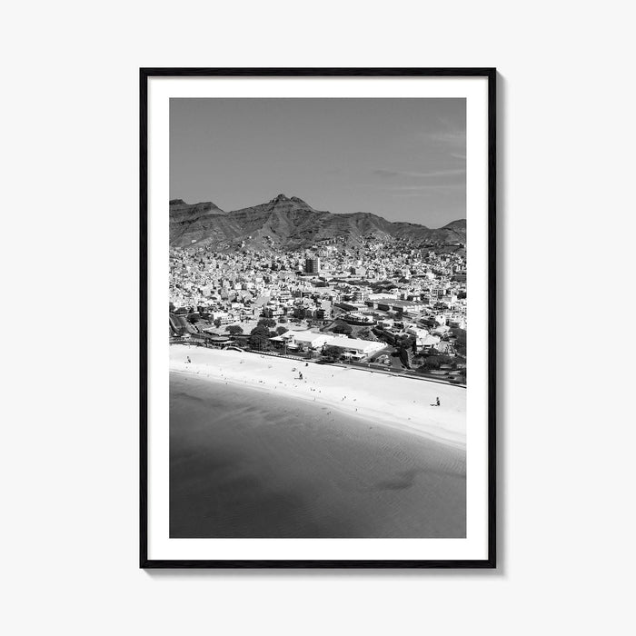 Laginha Black and White Fine Art Photo Print, Mindelo Sao Vicente Cape Verde Poster