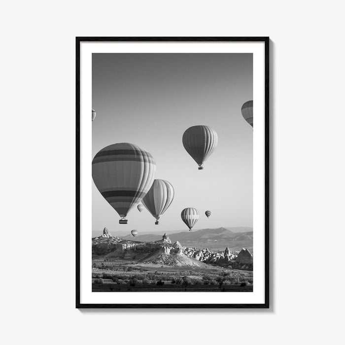 Cappadocia Black and White Fine Art Photo Print, Turkey Goreme Poster