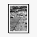 Capri Black and White Fine Art Photo Print, Marina Grande Italy Harbor Boats Poster