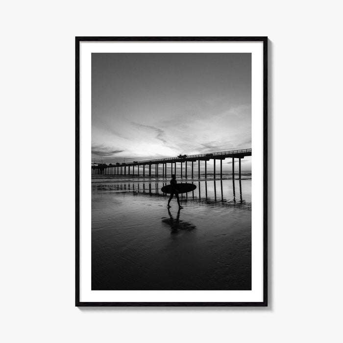 Carlsbad Black and White Fine Art Photo Print, San Diego California Poster