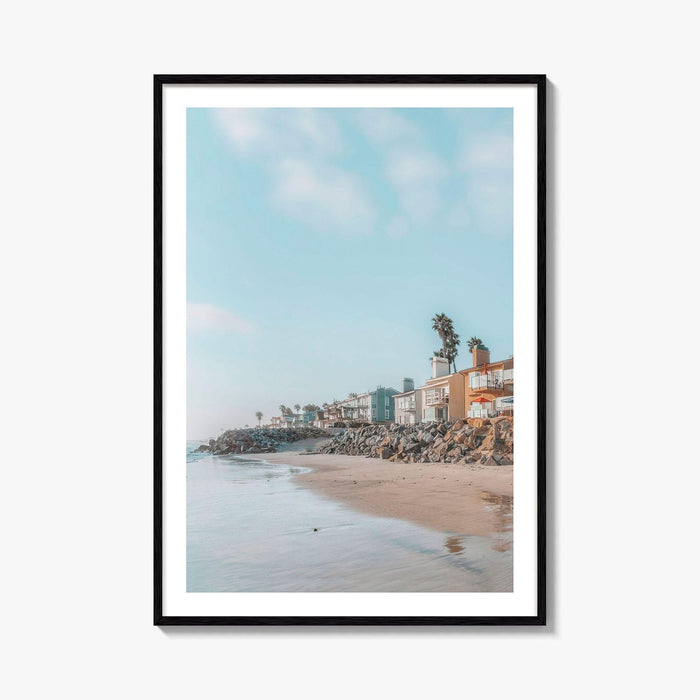 Carlsbad Fine Art Photo Print, California Beach Houses, Oceanfront Wall Poster USA