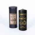 Carmen tattooed pillar fragrance free candle by Un Soir à l’Opéra