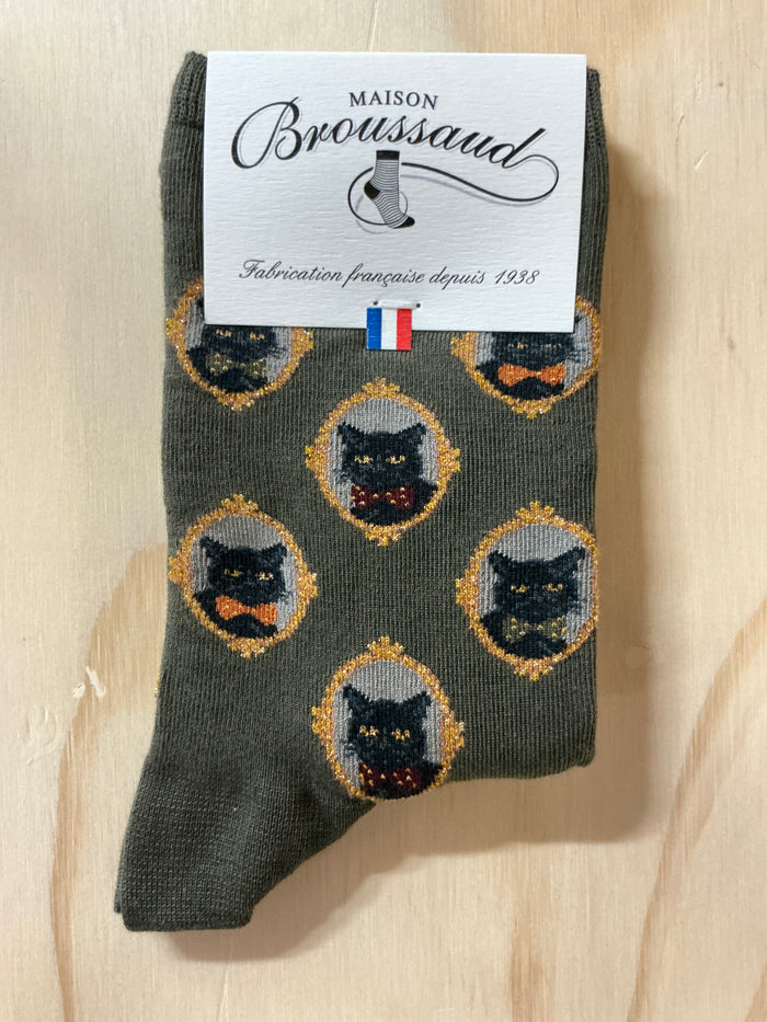 Cat (Chats) ankle socks by Maison Broussaud