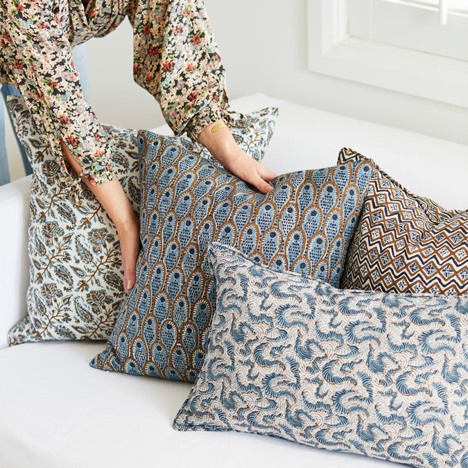 Catania Tobacco Square Pillow