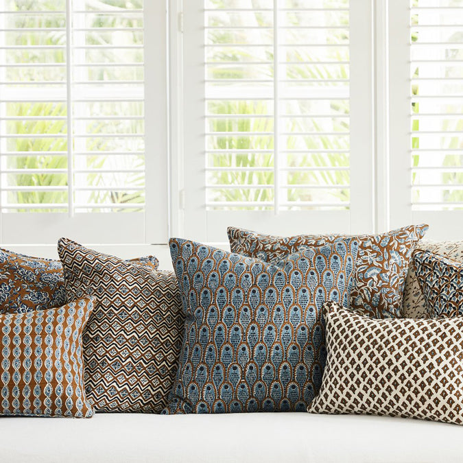 Catania Tobacco Square Pillow
