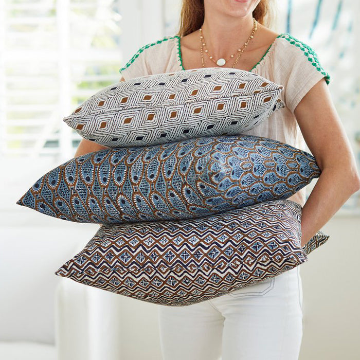 Catania Tobacco Square Pillow