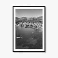 Cavtat Black and White Fine Art Photo Print, Old Town, Dubrovnik, Croatia Wall Poster