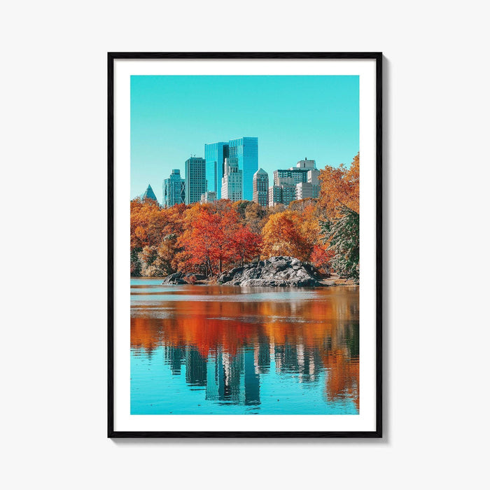 Central Park Skyline Fine Art Photo Print, NYC Reflection Poster