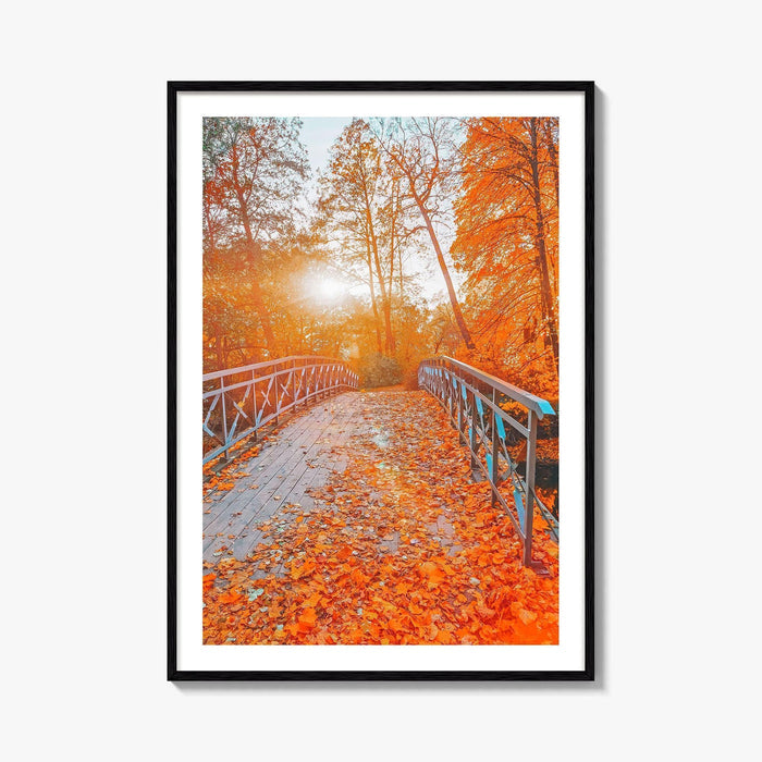 Central Park Fine Art Photo Print, New York, NYC, Bridge, Lake, Fall Foliage