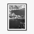 Cephalonia Black and White Fine Art Photo Print, Assos Village Kefalonia Greece Poster
